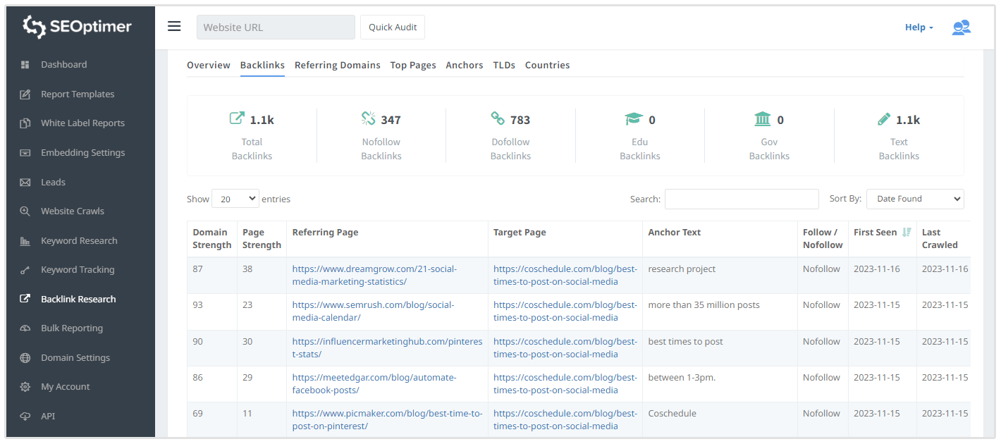 pesquisa de backlink